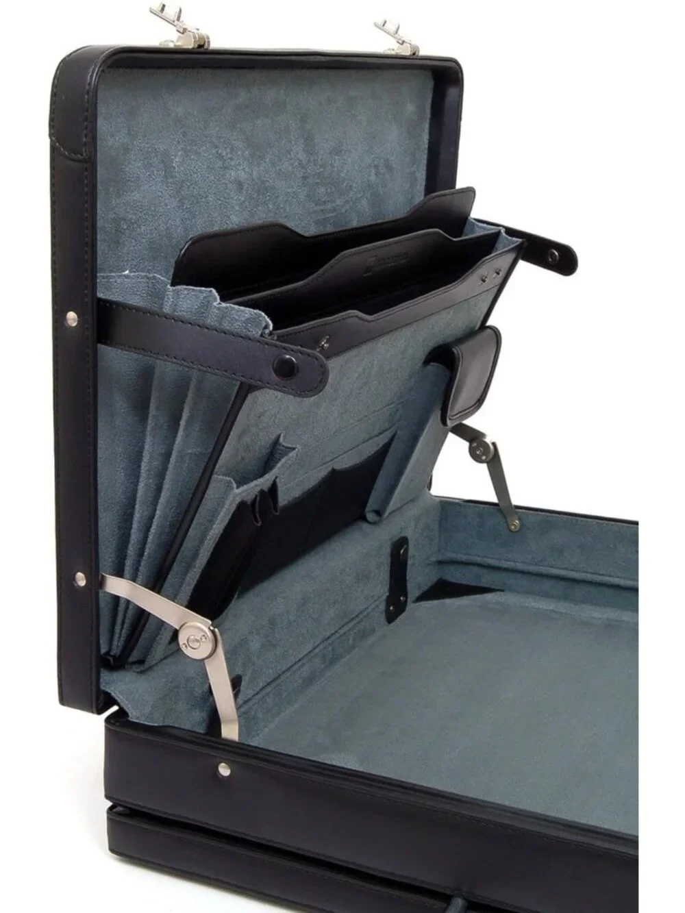 Expandable Genuine Leather Briefcase for Men | Dual Lock Attache Business Bag